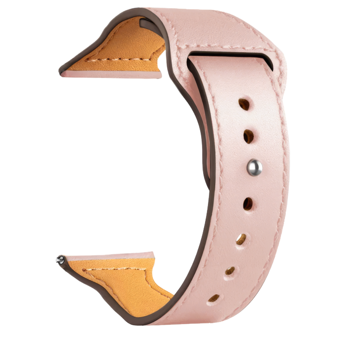 Leren bandje moderne sluiting roze